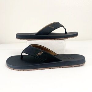 ▪️Flojos Men's Flip Flop Black Sandals ~ 11